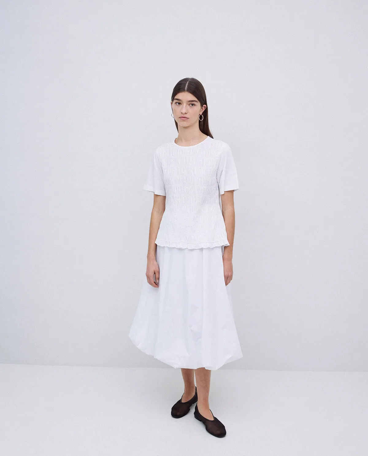 Yerse Shirred front top White