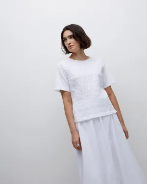 Yerse Shirred front top White