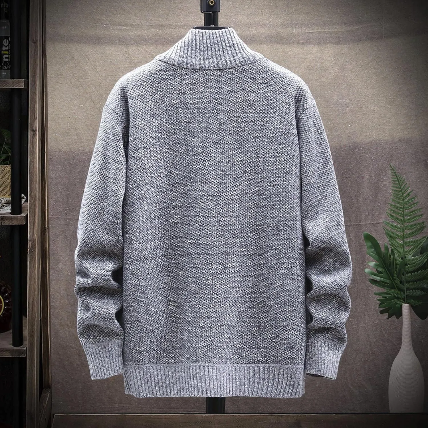 Ymosrh Winter Coats for Men Autumn and Men's Fashion Loose Cardigan Warm Lapel Hooded Jacket Sweater Mens Coats