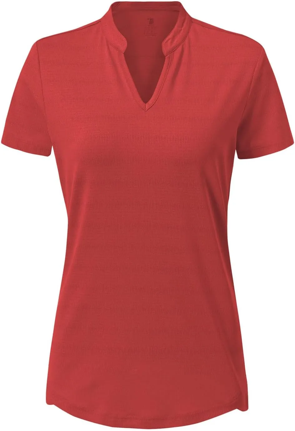 YSENTO Women's Dry Fit Golf Polo Shirts Tops Short Sleeve V Neck Collarless Apparel Shirts Clothes