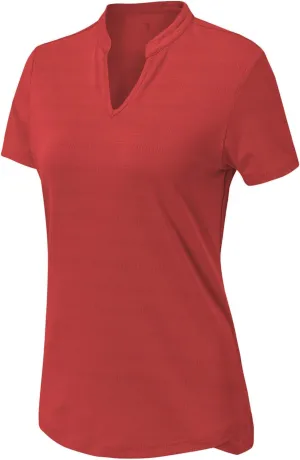 YSENTO Women's Dry Fit Golf Polo Shirts Tops Short Sleeve V Neck Collarless Apparel Shirts Clothes