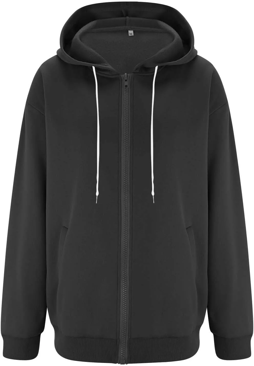 Zip Up Hoodie Women Oversized Fleece Jacket Drawstring Cute Hoodies Y2k Lightweight Fall Sweatshirts with Pockets