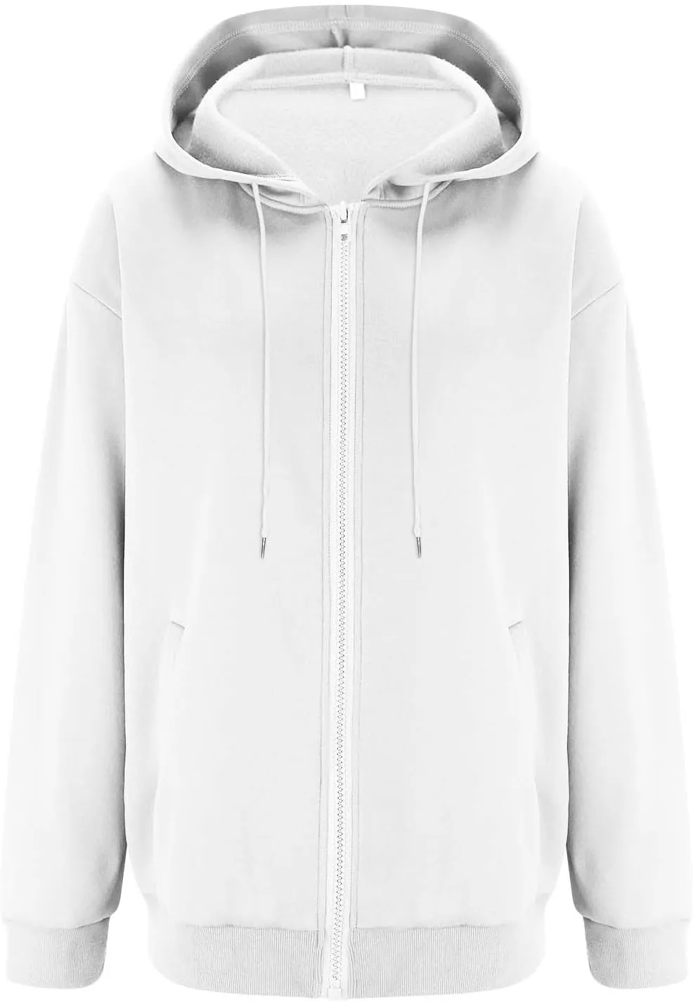 Zip Up Hoodie Women Oversized Fleece Jacket Drawstring Cute Hoodies Y2k Lightweight Fall Sweatshirts with Pockets