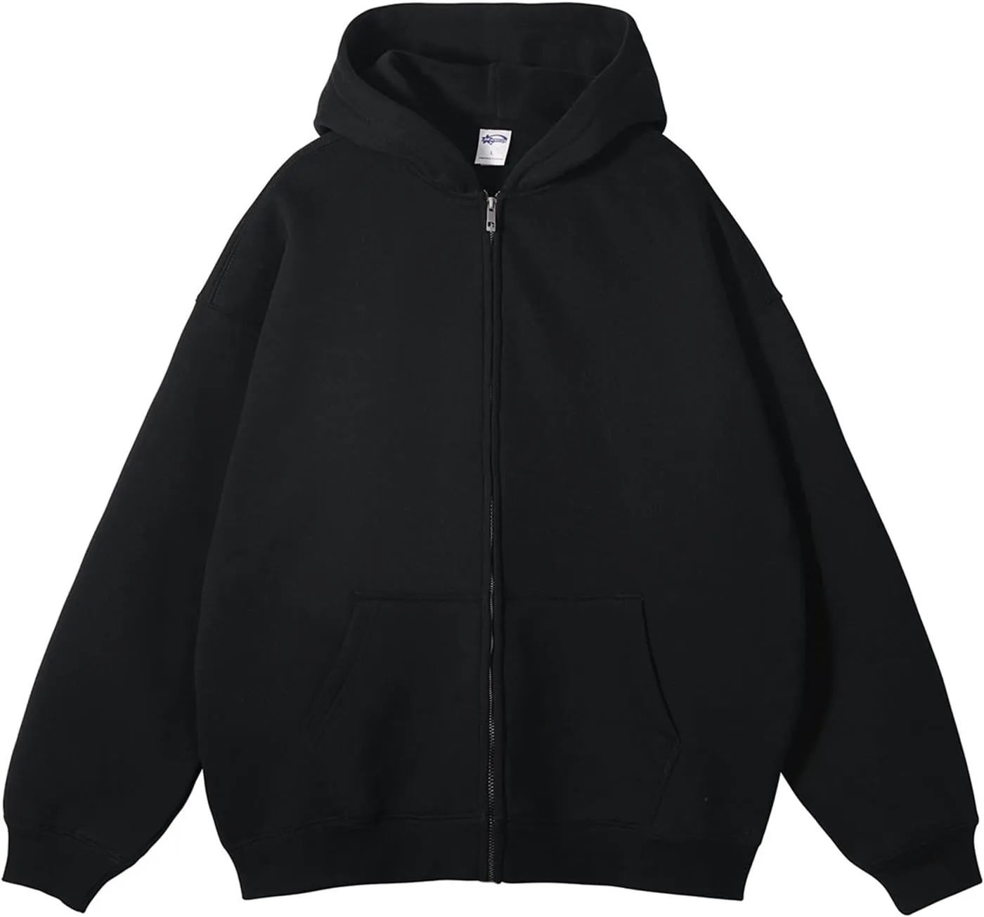 Zip Up Hoodies for Men Heavyweight Long Sleeve Pullover Solid Color with Pockets Hooded Fall and Winter Tops 2024